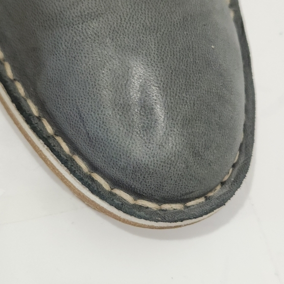 Barney’s New York Men\'s Gray Leather Low Chukka Boots Size 11 Made in Italy main image 11